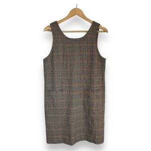 Vintage Talbots Petite Houndstooth Sleeveless Mini‎ Dress Womens 10